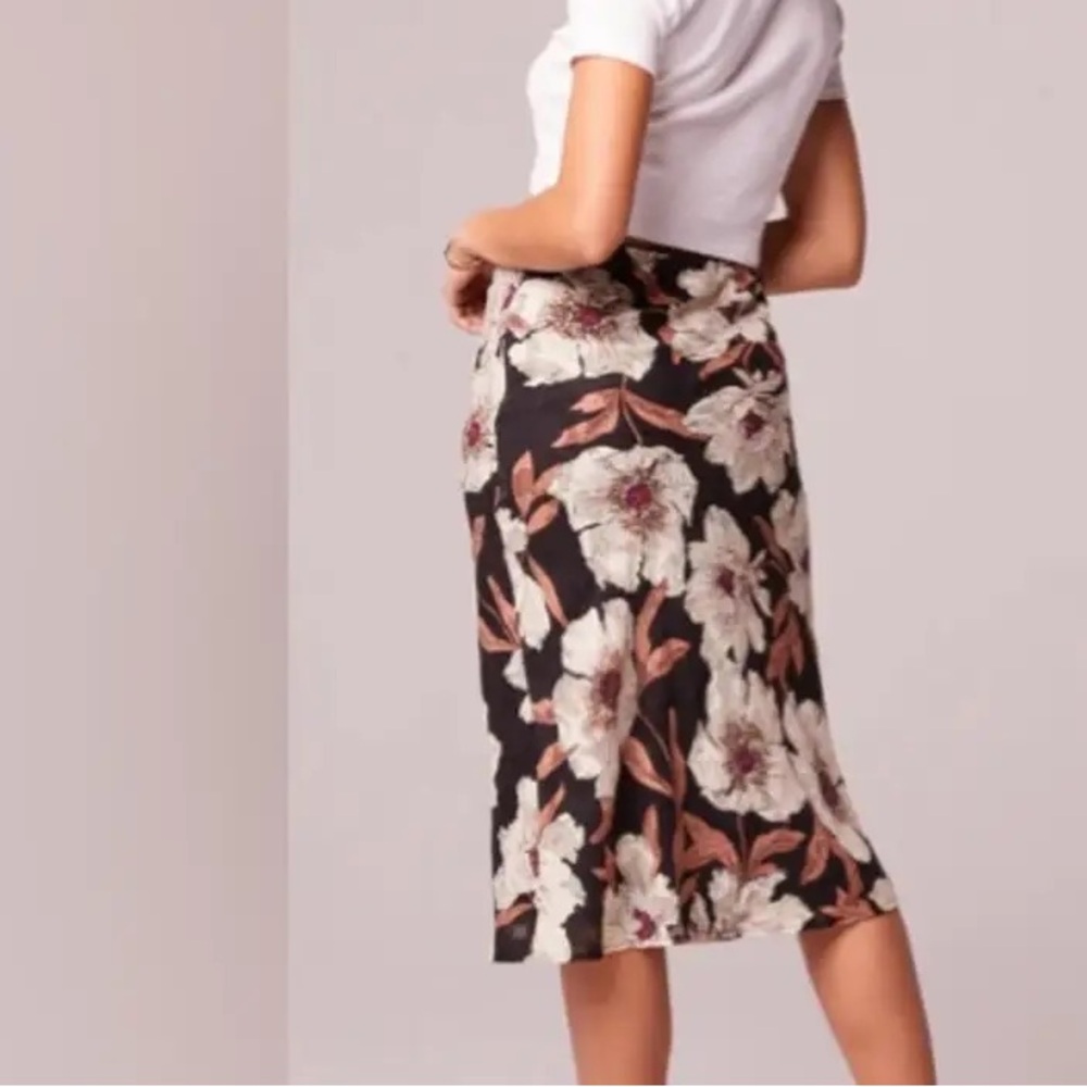 Floral Black Midi Skirt | B.O.G collective